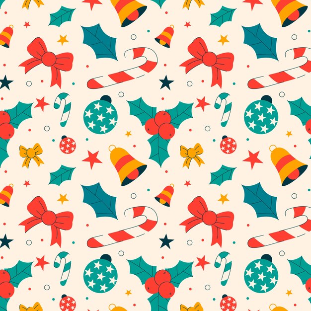 Plantilla de navidad de diseño plano