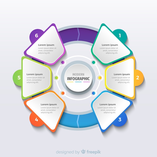 Plantilla de negocio de infografía moderna