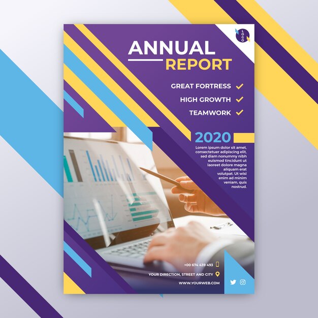 Plantilla de negocios con informe anual