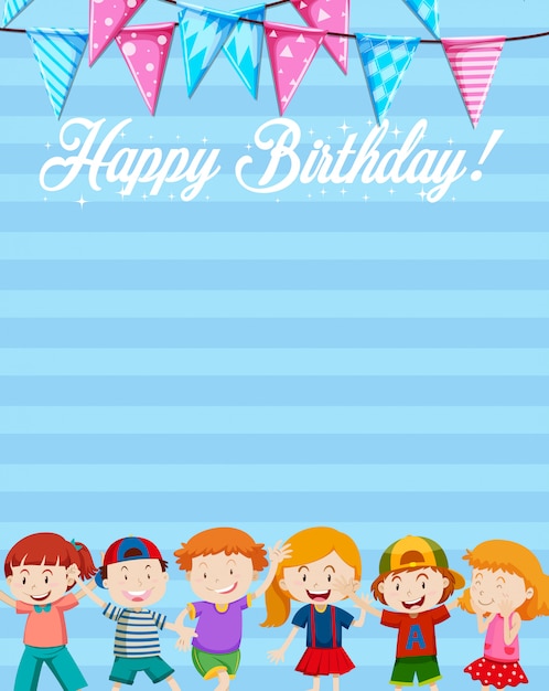 Una plantilla de nota de cumpleaños