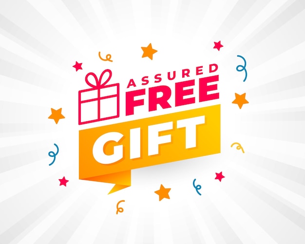 plantilla de oferta de bonificación de regalo gratis asegurada en estilo moderno