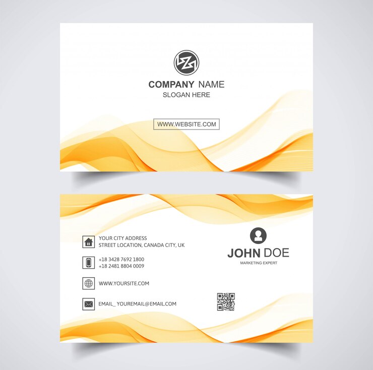 Vector gratuito plantilla de onda elegante tarjeta de visita