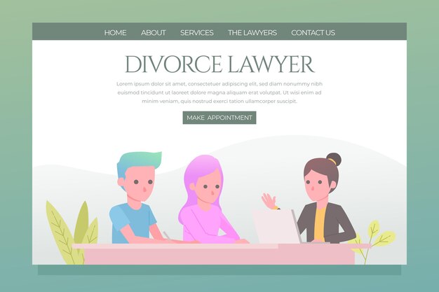 Plantilla de página de aterrizaje de divorcio