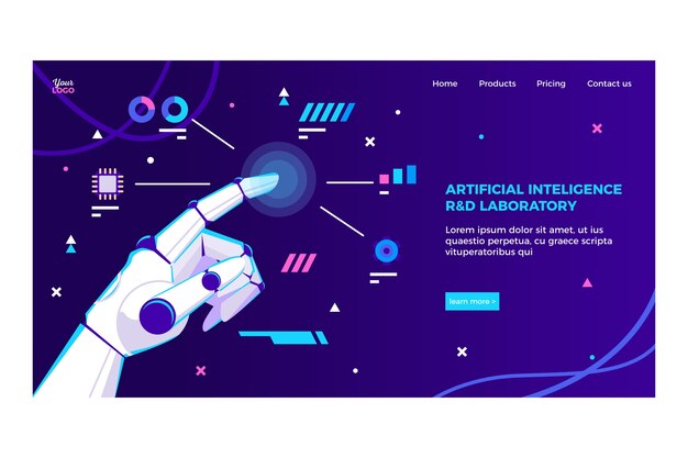plantilla de página de aterrizaje de inteligencia artificial