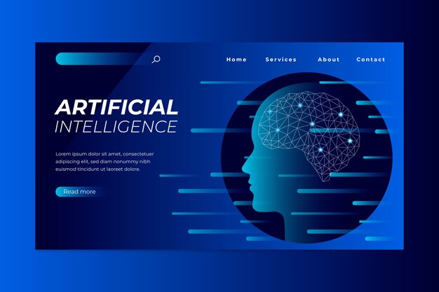 Plantilla de página de aterrizaje de inteligencia artificial