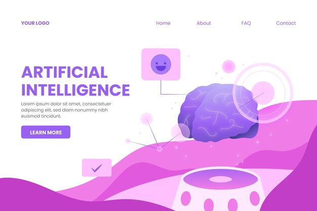 plantilla de página de aterrizaje de inteligencia artificial