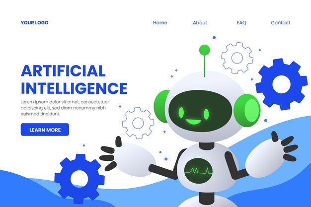 Plantilla de página de aterrizaje de inteligencia artificial