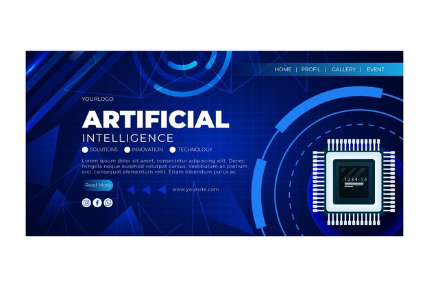 Plantilla de página de aterrizaje de inteligencia artificial