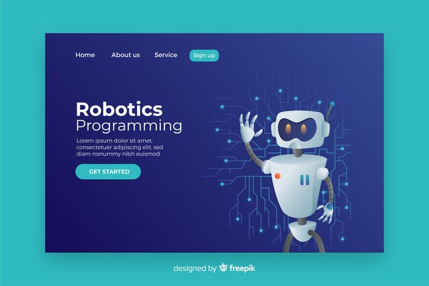 Plantilla de página de aterrizaje de inteligencia artificial