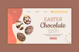 Vector gratuito plantilla de página de aterrizaje de pascua dibujada a mano