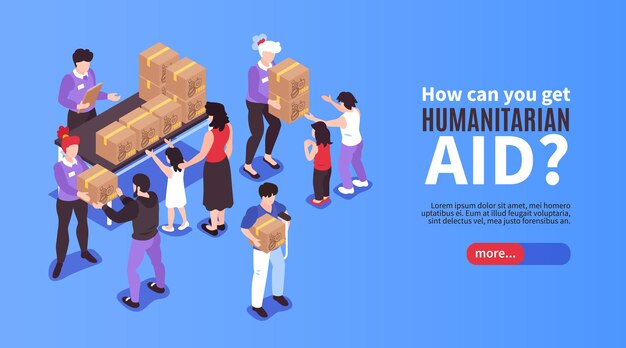 Plantilla de página de destino de ayuda humanitaria