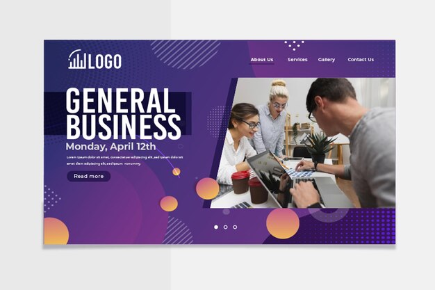 Plantilla de página de destino comercial general