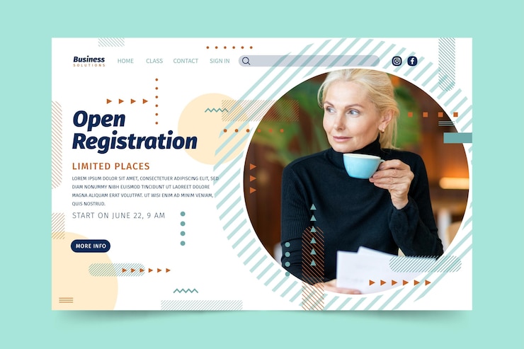 Vector gratuito plantilla de página de destino comercial general