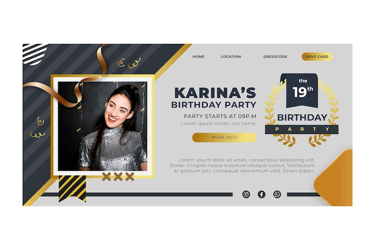 Vector gratuito plantilla de página de destino de cumpleaños