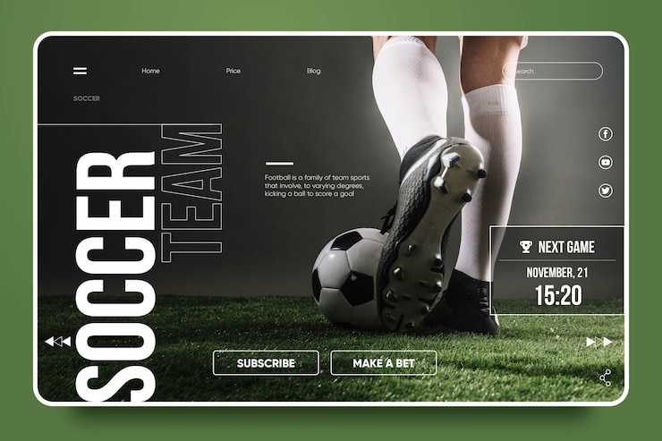 Vector gratuito plantilla de página de destino de deportes
