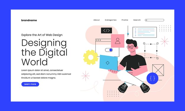 Plantilla de página de destino de diseño web