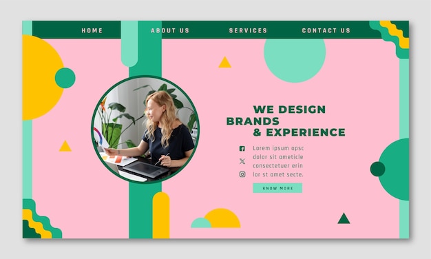 Plantilla de página de destino de diseño web