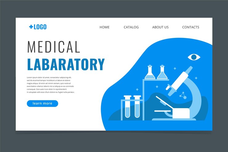 Vector gratuito plantilla de página de destino médica de diseño plano