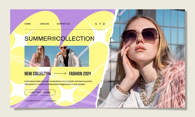 Plantilla de página de destino de moda