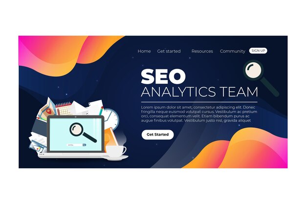 Plantilla de página de destino de SEO