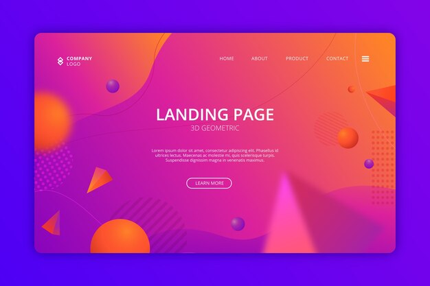 Plantilla de página de destino del sitio web comercial