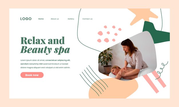 plantilla de página de destino de tratamientos de spa
