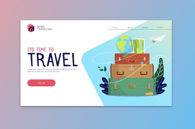 Plantilla de página de destino de viaje