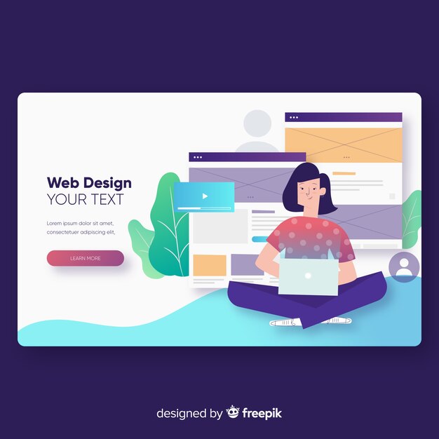Plantilla de página de inicio de diseño web