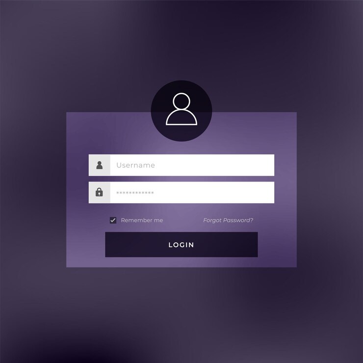 Vector gratuito plantilla de pantalla de página de inicio de sesión en línea para vector de aplicación web o ui