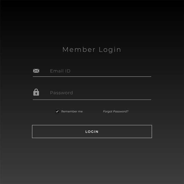 plantilla de pantalla de la página de registro de miembros web con interfaz de usuario fácil