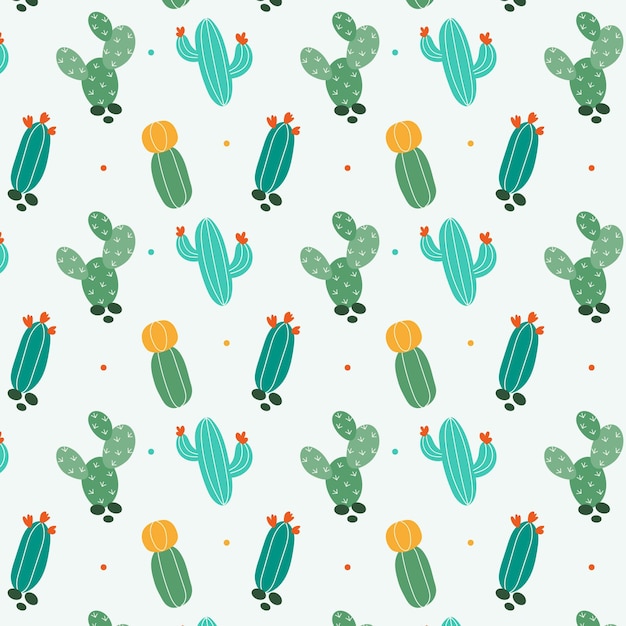 Vector gratuito plantilla patern de mezcla de cactus