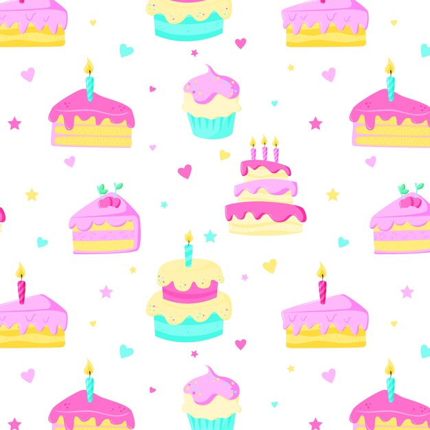 Plantilla de patrón de cumpleaños