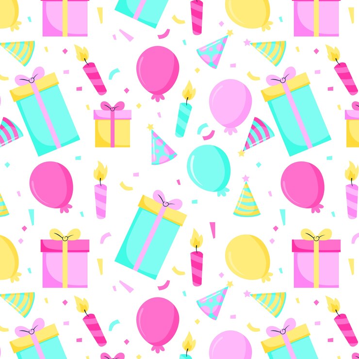 Vector gratuito plantilla de patrón de cumpleaños