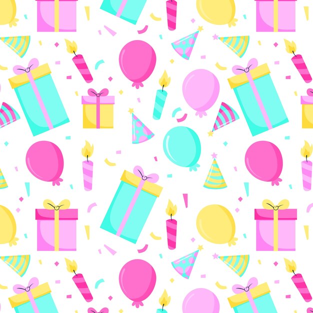 Plantilla de patrón de cumpleaños