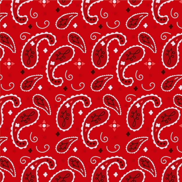 Vector gratuito plantilla de patrón de paisley bandana