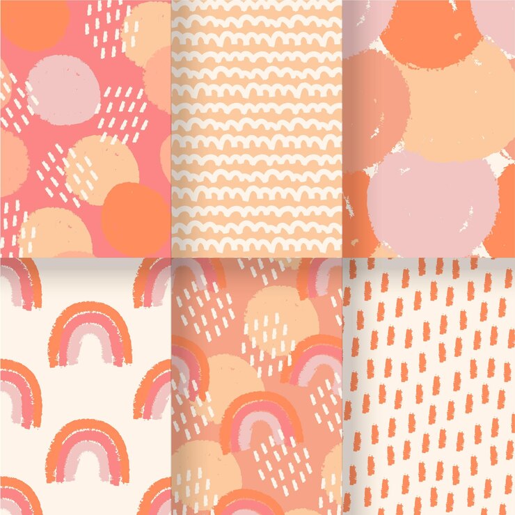 Vector gratuito plantilla de patrones dibujados a mano abstracta