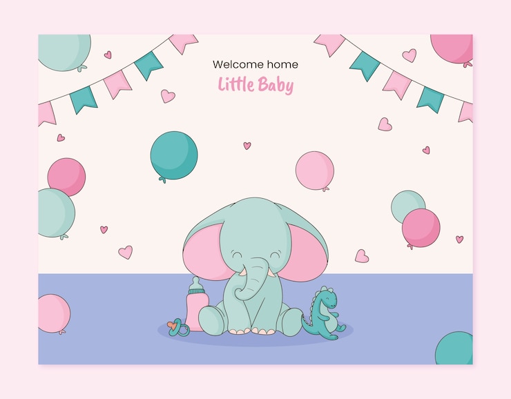 Vector gratuito plantilla de photocall para baby shower