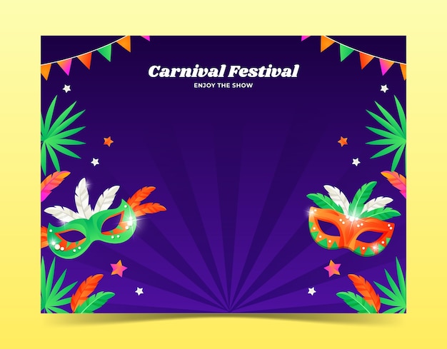 Plantilla plana para photocall de carnaval