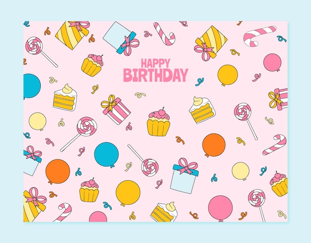 Plantilla de photocall para celebración de fiesta de cumpleaños
