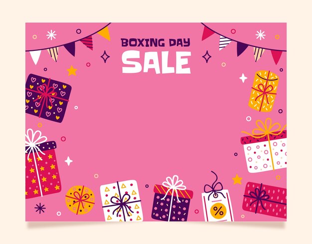 Plantilla de photocall de ventas del día del boxeo