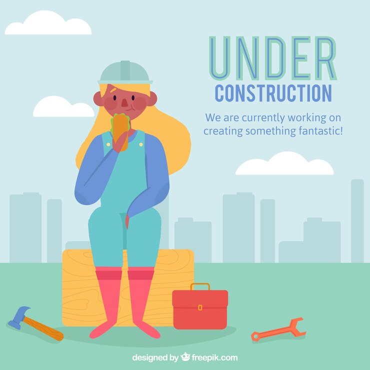 Vector gratuito plantilla plana en construcción 