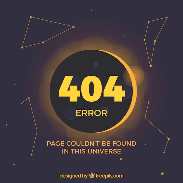 Vector gratuito plantilla plana de error 404