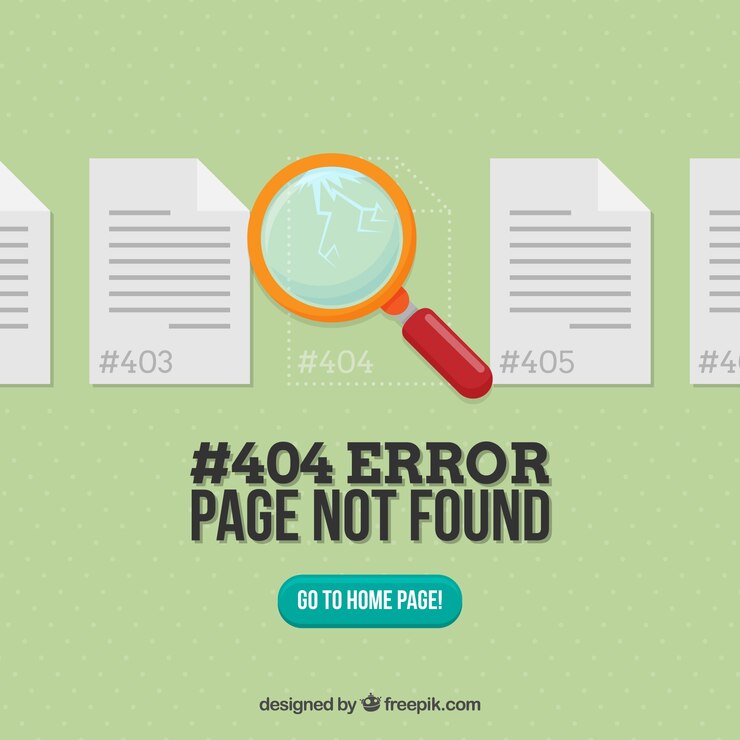 Vector gratuito plantilla plana de error 404