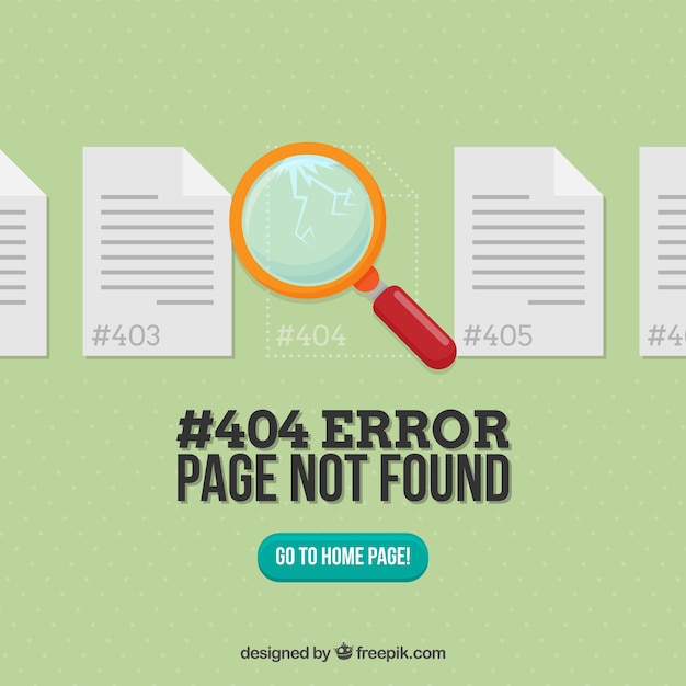 Plantilla plana de error 404 