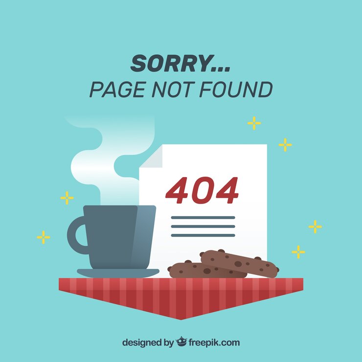 Vector gratuito plantilla plana de error 404 