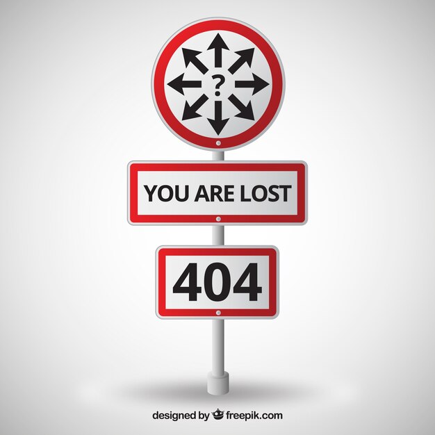 Plantilla plana de error 404 