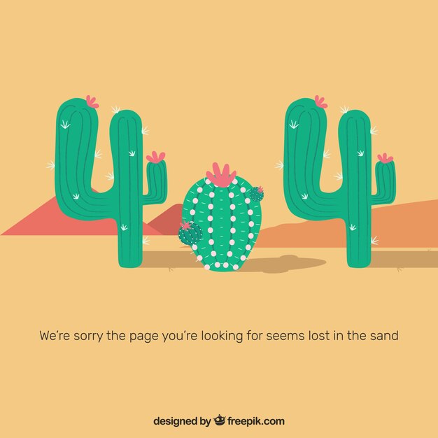 Plantilla plana de error 404 