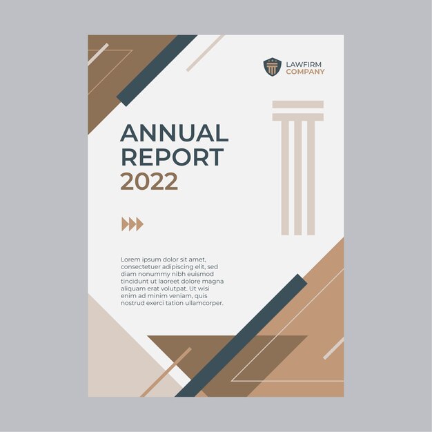 Plantilla plana de informe anual de bufete de abogados