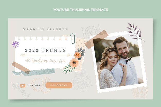 Plantilla de planificador de bodas en acuarela
