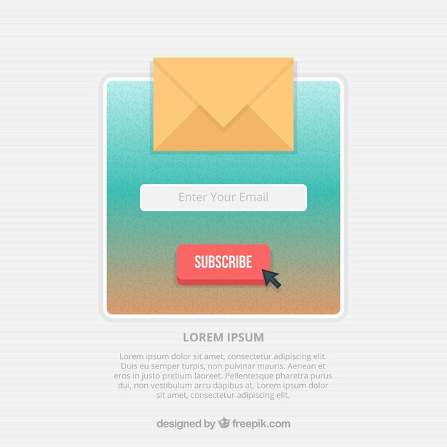 Plantilla de pop up de suscripción